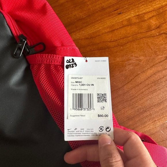 Nike Brasilia 9.5 XL DM3975-657 Training Backpack - Red - Picture 3 of 7